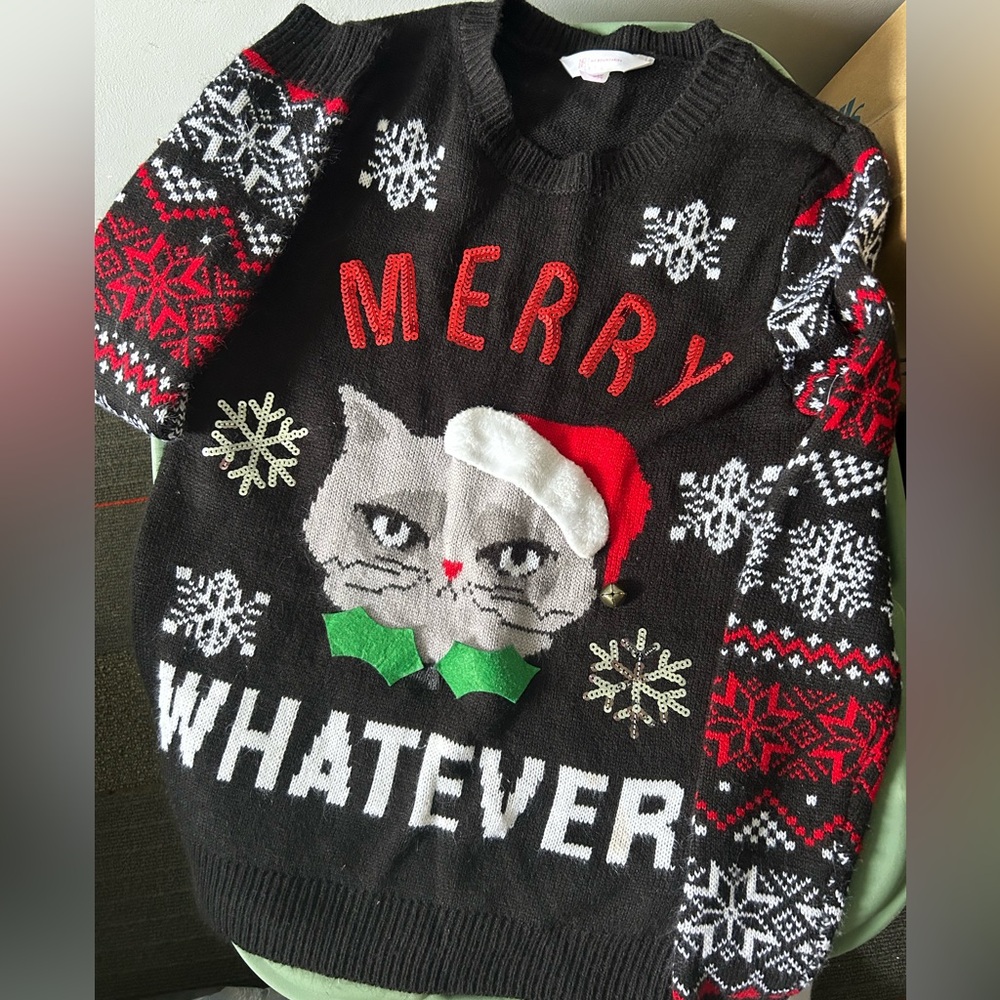 Grumpy Cat “Merry Whatever” Christmas sweater